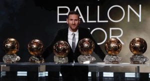 Messi wins record sixth men’s Ballon d’Or award