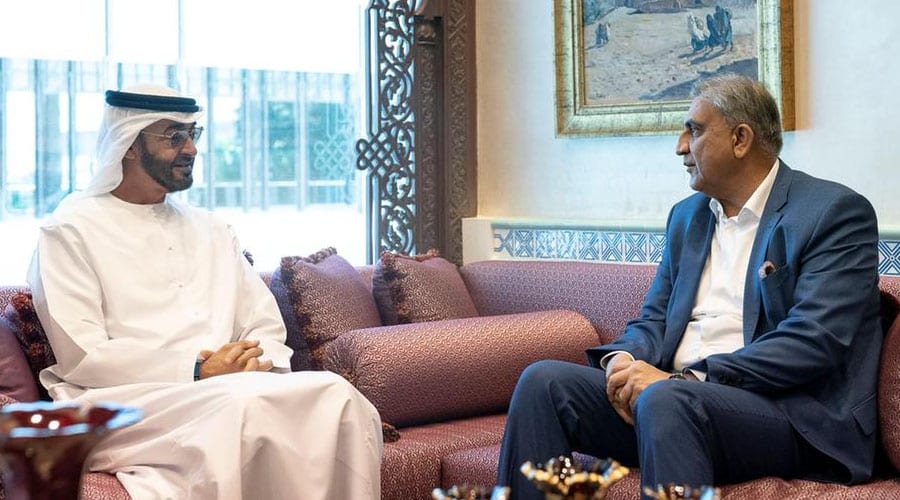 abu dhabi crown prince meets general bajwa