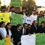 Lawyers protest in Karachi against PIC attack