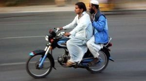 Pillion riding banned in Karachi for two days on account of Chehlum