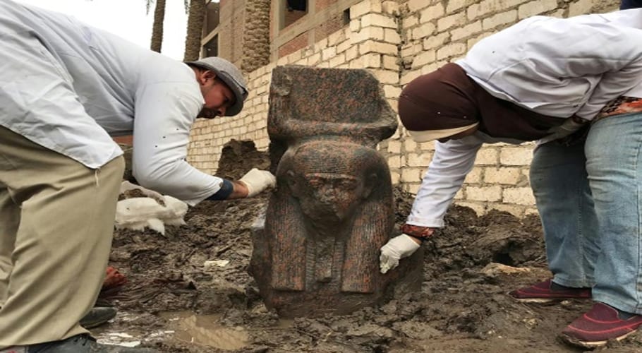 Cairo: A "rare" bust of a statue of the pharaoh Ramses II has been discovered near Giza, south of Cairo, the Egyptian Antiquities Ministry announced on Wednesday.