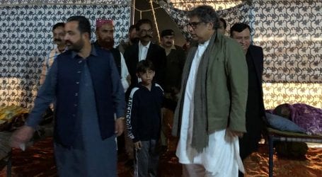 Ali Zaidi visits shelter home at Port Qasim in Karachi