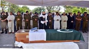 Funeral prayer of police official