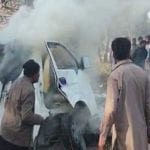 At least 11 killed, seven injured as van catches fire in Sargodha