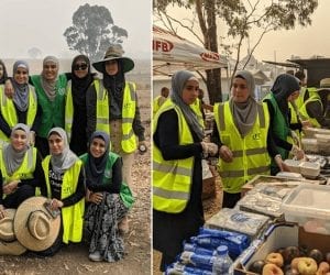 Muslim women donate supplies, food for Australian fire fighters