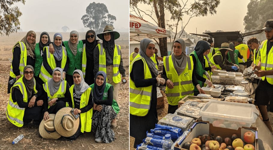 Muslim women donated supplies and cooked food in Australia