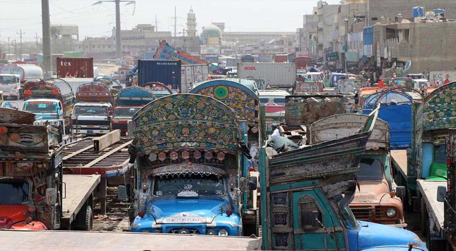 Goods traffic suspended as transporters strike entrees seventh day