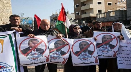 Palestinians protest against Trump’s Middle-East proposal