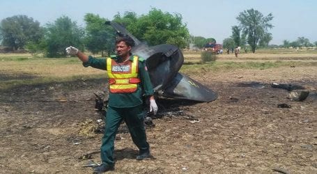 PAF jet crashes while on training mission near Shorkot