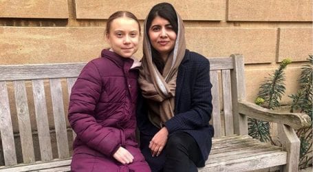 Malala meets Greta Thunberg at Oxford University