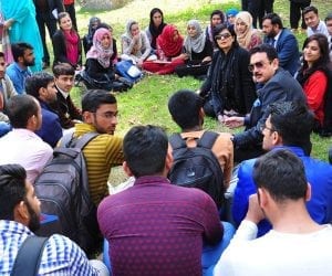 Sania Nishtar interacts with QAU students on Ehsaas scholarships