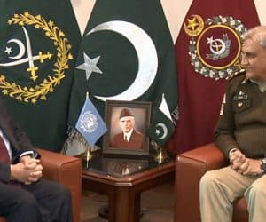 Guterres, Khalilzad discuss Afghan peace process with Gen Bajwa