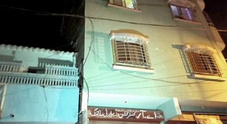 Another building tilts precariously in Karachi’s Gulbahar area