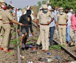 Train crushes 16 migrant workers sleeping on tracks in India