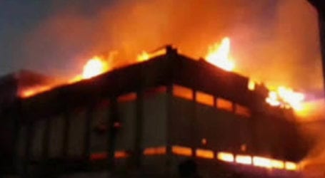 Fire erupts inside factory in Karachi’s SITE area