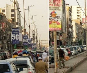 Advertising banners sprout up in Karachi’s District East