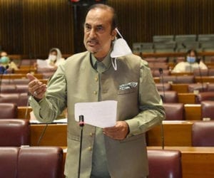 Babar Awan presents bill on Indian spy in National Assembly