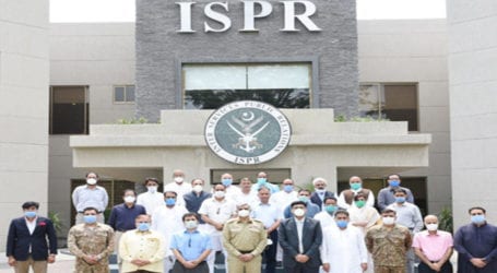AJK journalists visit ISPR, briefed on security situation