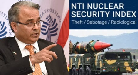 Pakistan declared most improved country in nuclear security