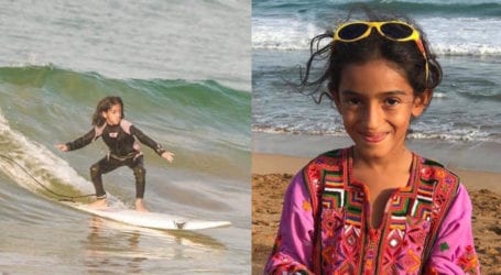 Social media in awe of 9-year-old Baloch girl surfing