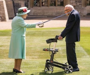 British veteran and fundraiser knighted by Queen Elizabeth
