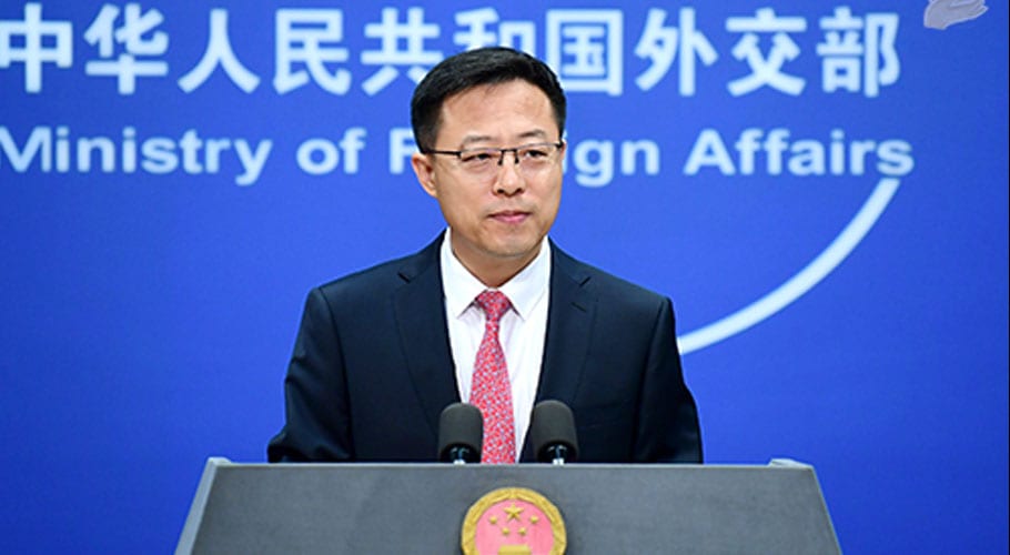Zhao Lijian, spokesperson of China’s Foreign Ministry, at regular media briefing.