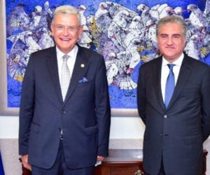 FM Qureshi discusses Kashmir, Afghan peace with UNGA president-elect