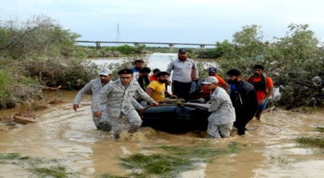 Navy relief operation continues in flood-hit areas of Sindh