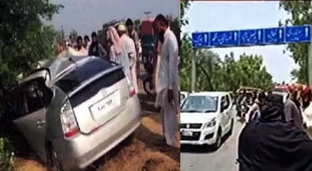 Six family members killed in road accident near Sahiwal