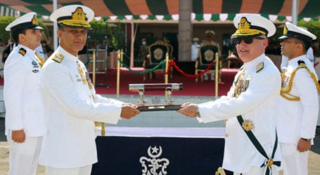 Admiral Amjad Khan Niazi takes command of Pakistan Navy