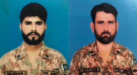 Two soldiers martyred during exchange of fire in South Waziristan