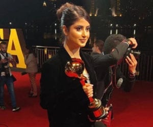 Sajal Ali honoured at DIAFA for contribution to film and TV