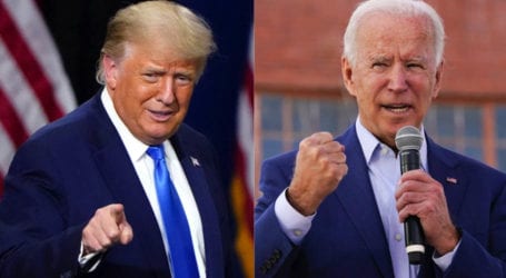 Trump falsely claims victory as Biden remains confident