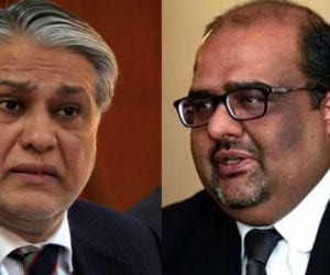 Ishaq Dar couldn’t answer anchor, how would he face courts: Shehzad Akbar