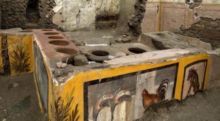Ancient street food shop uncovered in Pompeii