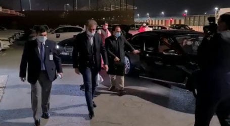 FM Qureshi arrives in Dubai on two-day visit