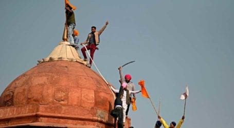 In pictures: Farmers enter Red Fort on India’s Republic Day