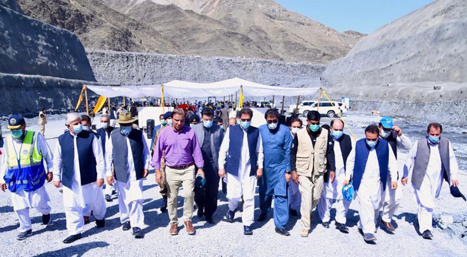 PM Imran Khan visits construction site of Mohmand Dam. Source: PID
