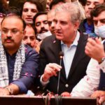 Foreign Minister Shah Mahmood Qureshi speaks to media after arrival at New Islamabad International Airport. Source: Facebook/SMQ