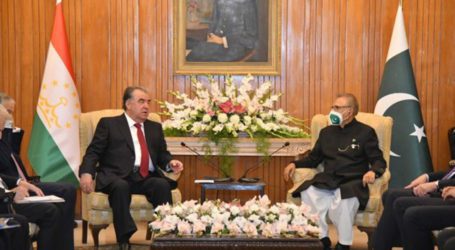 President Alvi seeks further cooperation between Pakistan, Tajikistan