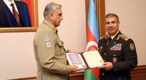 COAS General Qamar Javed Bajwa is on a two days long official visit to Azerbaijan. Source: ISPR
