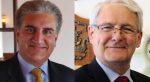Foreign Minister Shah Mahmood Qureshi held a telephonic conversation with his Canadian counterpart Marc Garneau. Source: FILE/Online