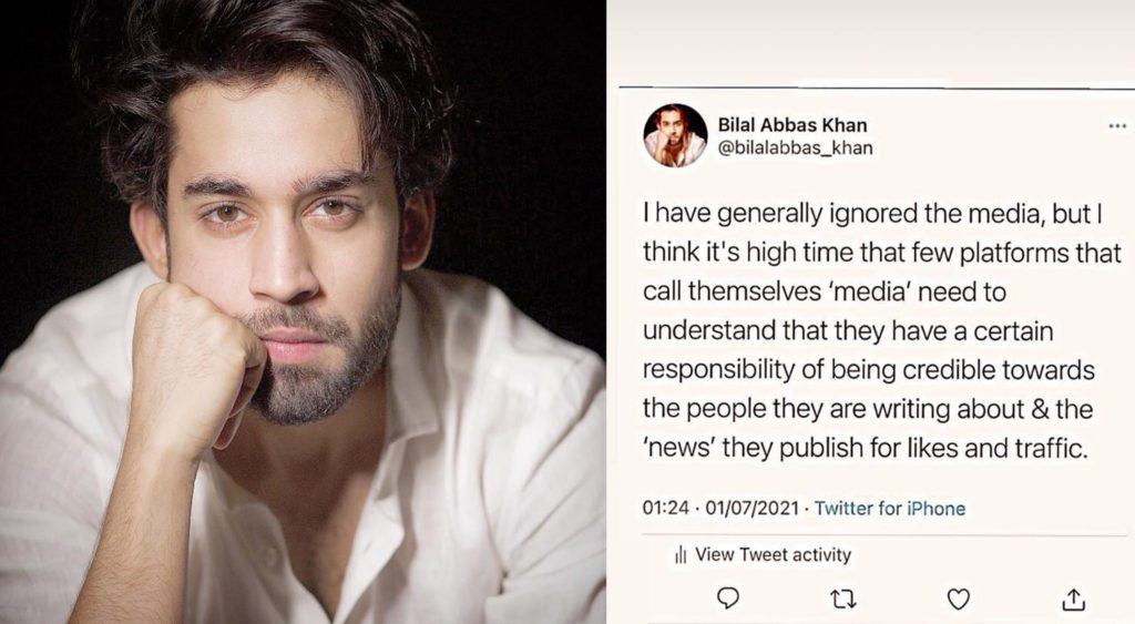 Bilal Abbas Khan, who earlier this year found a place in the reputable ‘30 under 30 Global Asian Stars’ list of Britain’s weekly magazine Eastern Eye, has recently slammed media to become more responsible for whom the platform writes.