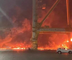 Explosion at Dubai’s Jebel Ali port after ship catches fire