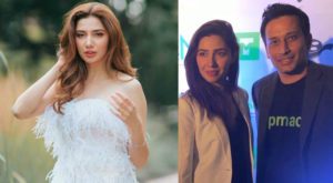 Last year, in April, Mahira Khan had shared photos from a wedding party, in which Salim Karim was seen standing right next to her (PHOTO: THE EXPRESS TRIBUNE)