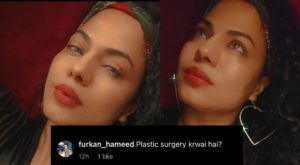 Some of the social media users commented how beautiful she looks and few of them wrote, 'Plastic surgery krwai hai?'.