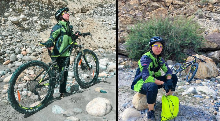 Samar Khan reached K2 base camp on a cycle. Source: Instagram,.