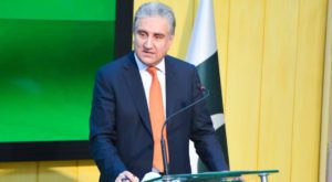 Foreign Minister Shah Mahmood Qureshi was addressing virtually the ministerial meeting of Afghanistan's neighbours. Source: APP/PID.