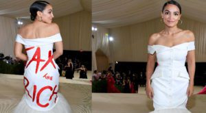 Alexandria Ocasio-Cortez rocked MET Gala with a gown that says "Tax the rich" (TWITTER)