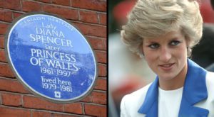 The plaque is on the building that was her home between 1979 and 1981. Source: Reuters.